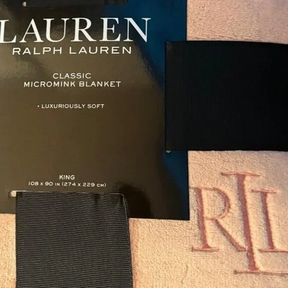 BRAND NEW LAUREN RALPH LAUREN MICROMINK LUXURIOUSLY SOFT KING 108" X 90" BLANKET - Picture 3 of 10